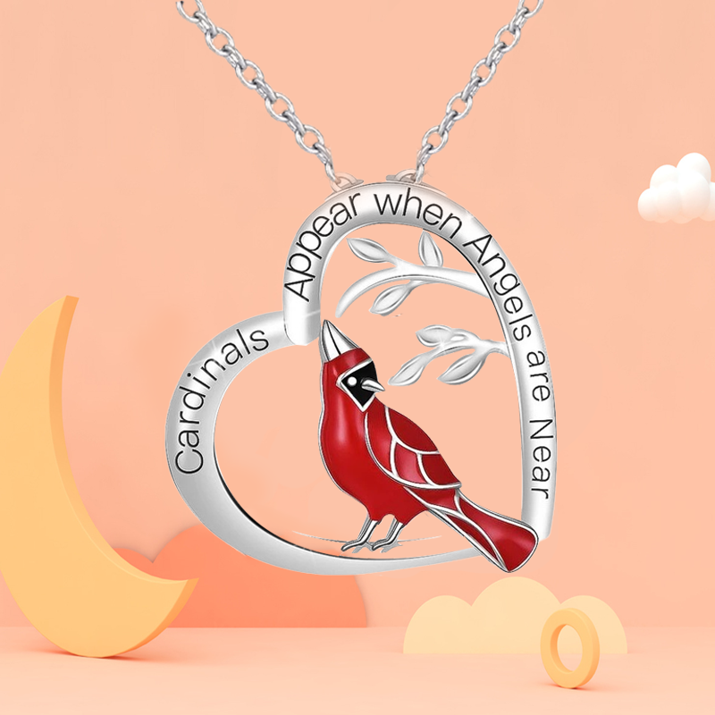 Collier Pendentif Coeur Cardinal