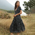 Robe bohème à encolure en V