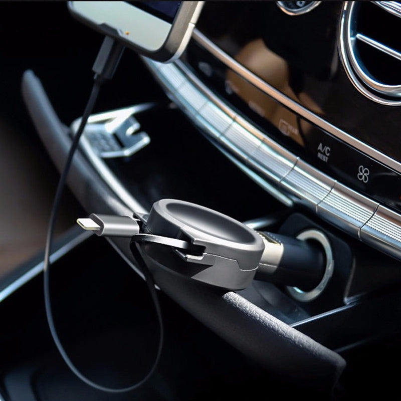 3-en-1 Chargeur Voiture Avec Câble Rétractable - ciaovie