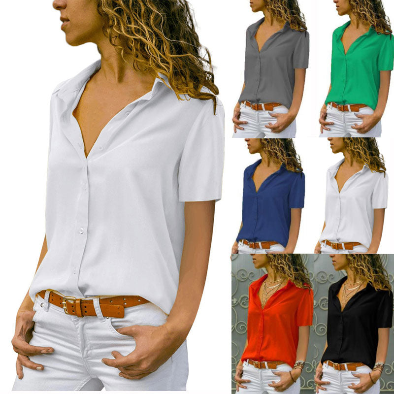 Dames T-shirt Décontracté en Mousseline de Soie - ciaovie