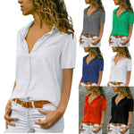 Dames T-shirt Décontracté en Mousseline de Soie - ciaovie