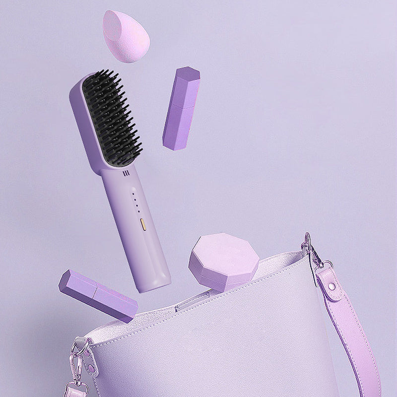 Mini peigne lisseur portatif sans fil