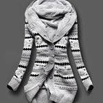 Ciaovie™ Hiver Cardigan Sweat Tricoté à Bouton à Capuche - ciaovie