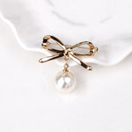 Broche De Nœud Perle