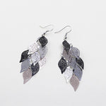 Boucle d'oreille de Feuilles de Toutes Les Couleurs