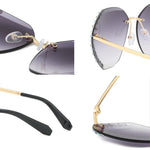 Lunettes de Soleil sans Monture avec Cristal