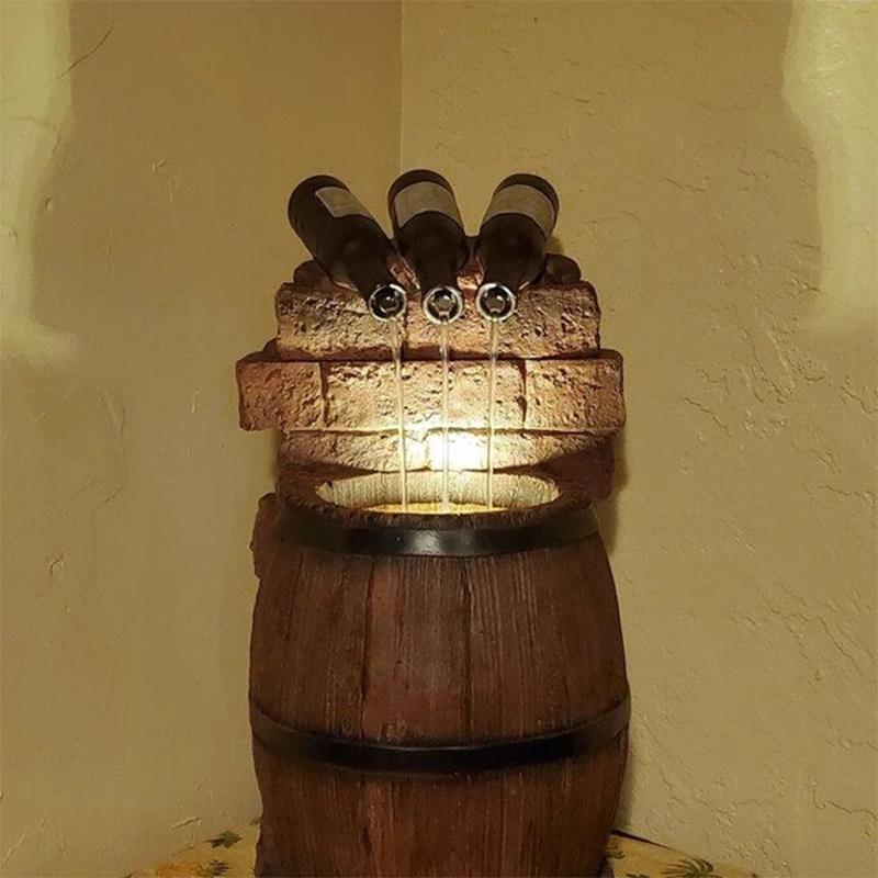Fontaine Extérieure En Forme de Bouteille de Vin