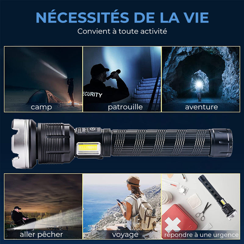 Lampe de poche à zoom à DEL