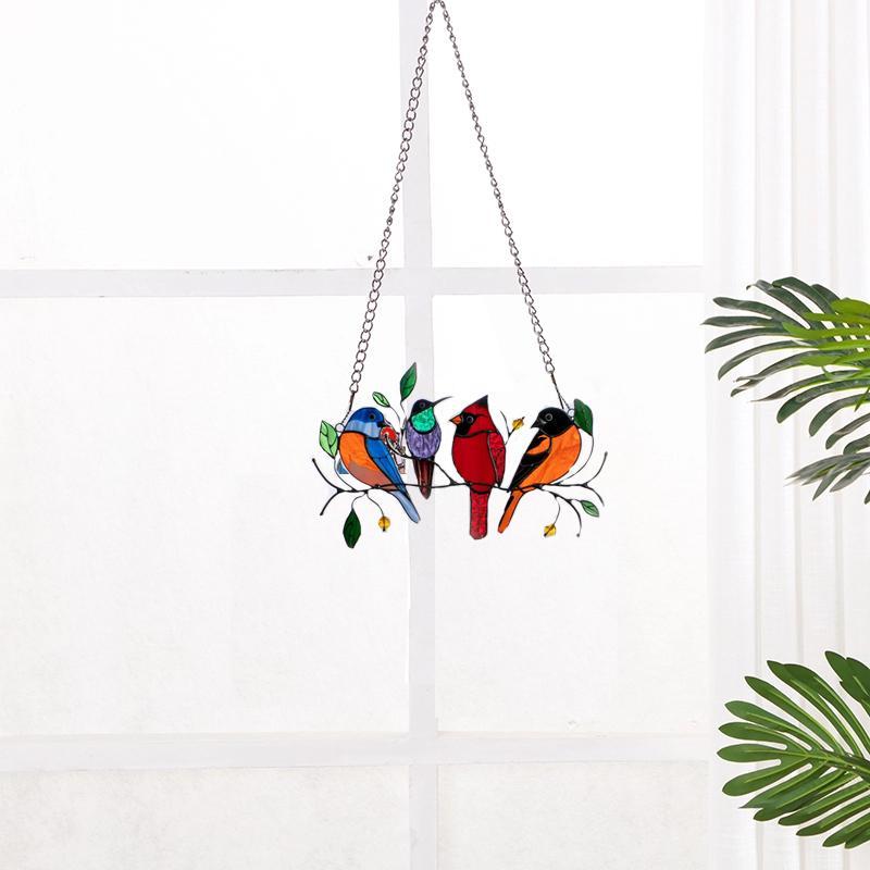 🎁Tentures de vitrail oiseaux🐦