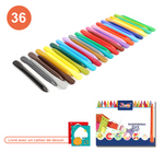 Ensemble de Crayons en Cire Organique pour Enfants (Livré avec un livre de dessin)