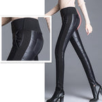 Pantalon femme taille haute en duvet - ciaovie