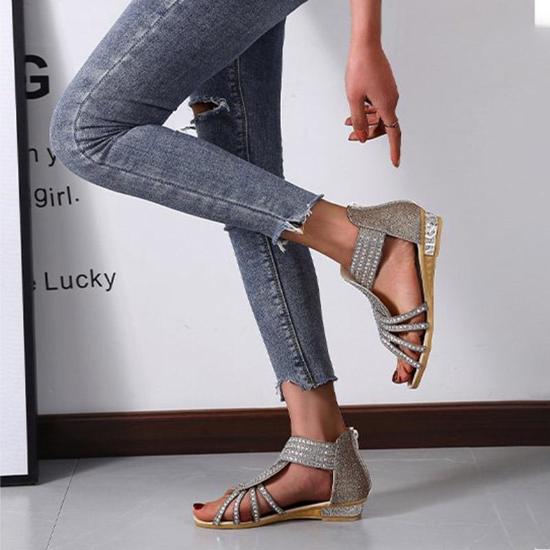 Sandales d'été avec Strass Chic pour Femmes