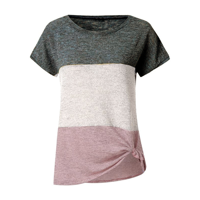 T-shirt à Manches Courtes d'épaule Diagonal - ciaovie