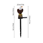 Lampe Solaire de Pelouse à Prise de Terre à Figure d'Aigle