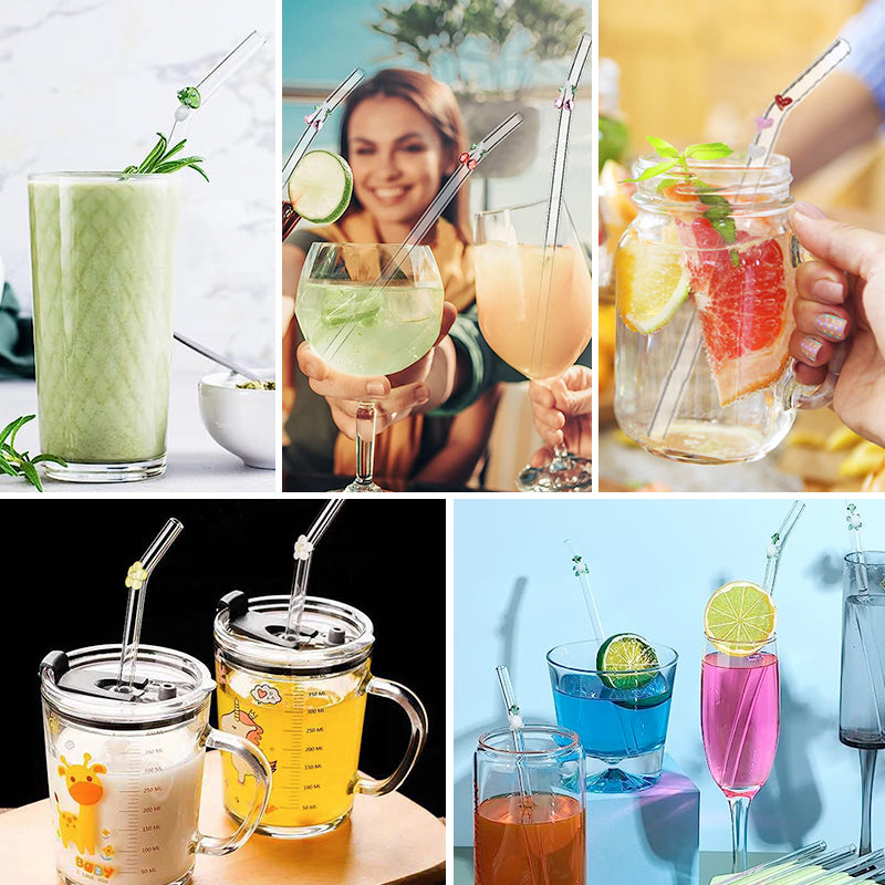 Pailles en Verre Teinté