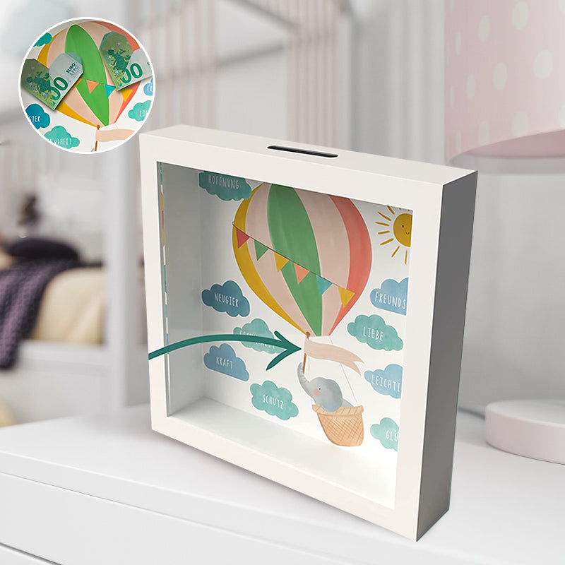 Banque d'épargne à cadre photo 3D pour enfants