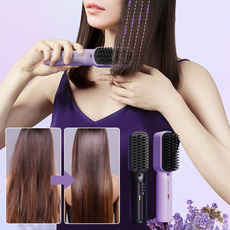Mini peigne lisseur portatif sans fil