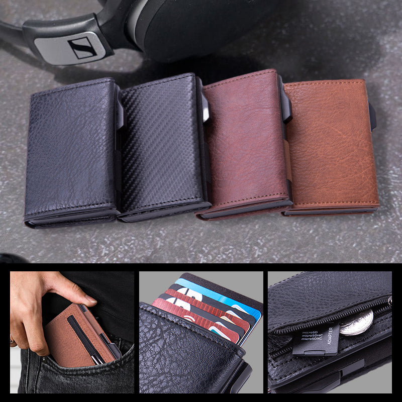 Porte-cartes pop-up à poussée latérale automatique