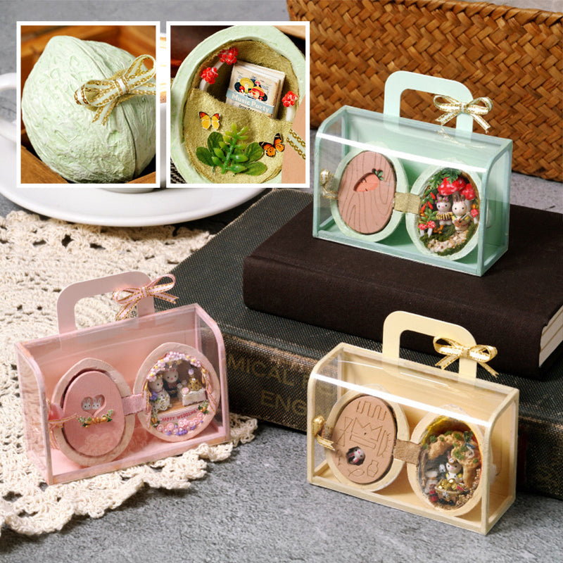 Modèle de maison en forme de noyer microscopique bricolage créatif