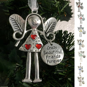 🪽Des amis fous et beaux pour toujours – Cadeau de Noël d’ornement d’ange