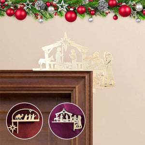 Décoration de cadre de porte de Noël