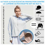 Sweat à Capuche Anti-UV pour l'Extérieur avec Protection Solaire