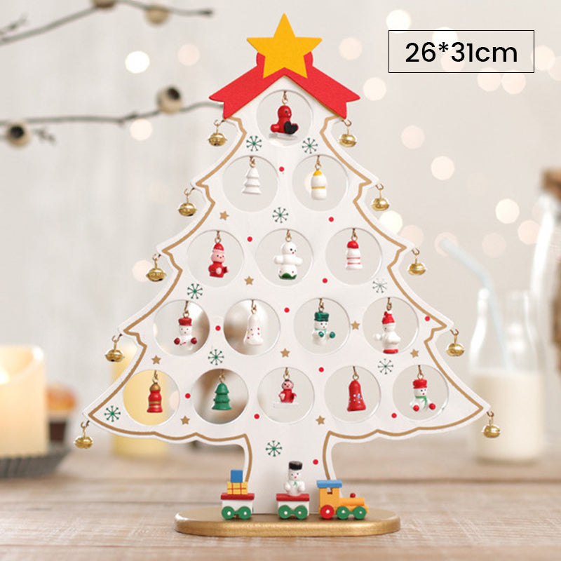 Mini Ensemble d’Arbre de Noël en Bois de Bricolage