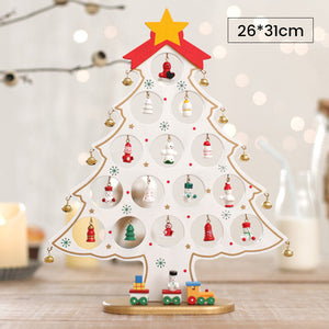 Mini Ensemble d’Arbre de Noël en Bois de Bricolage