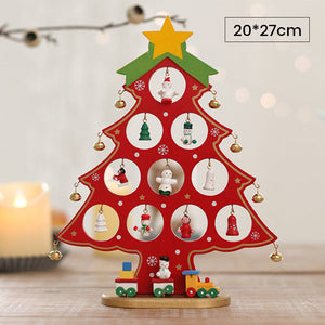 Mini Ensemble d’Arbre de Noël en Bois de Bricolage