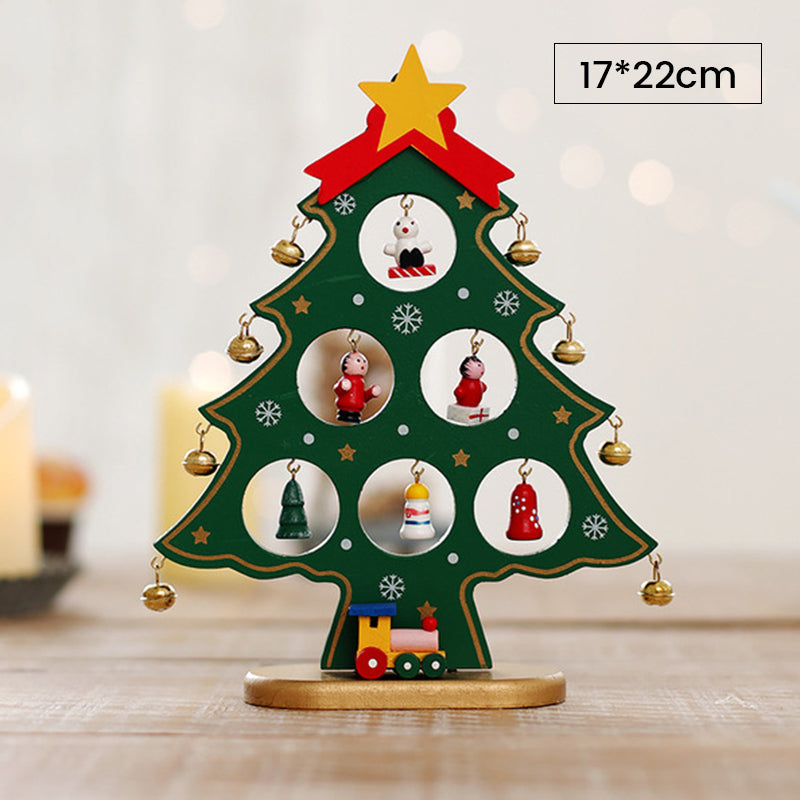 Mini Ensemble d’Arbre de Noël en Bois de Bricolage