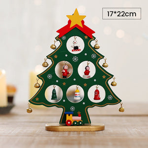Mini Ensemble d’Arbre de Noël en Bois de Bricolage