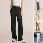 Pantalon confortable et ajusté à jambes larges