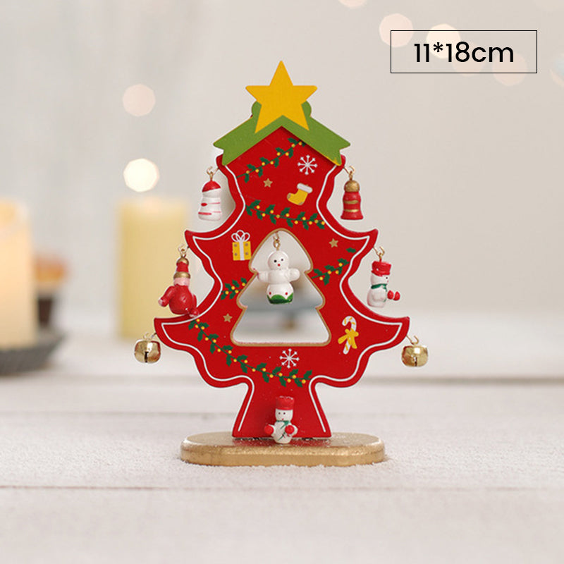 Mini Ensemble d’Arbre de Noël en Bois de Bricolage
