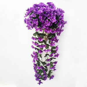 💐🌸Panier suspendu violet simulé🌸💐